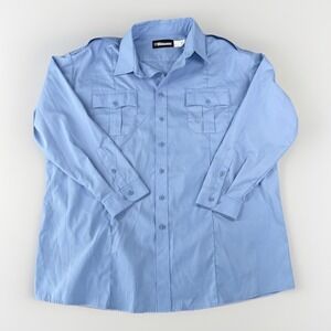 Blauer Uniform Shirt Mens 3XL Blue Long Sleeve Tactical Workwear Security Pocket